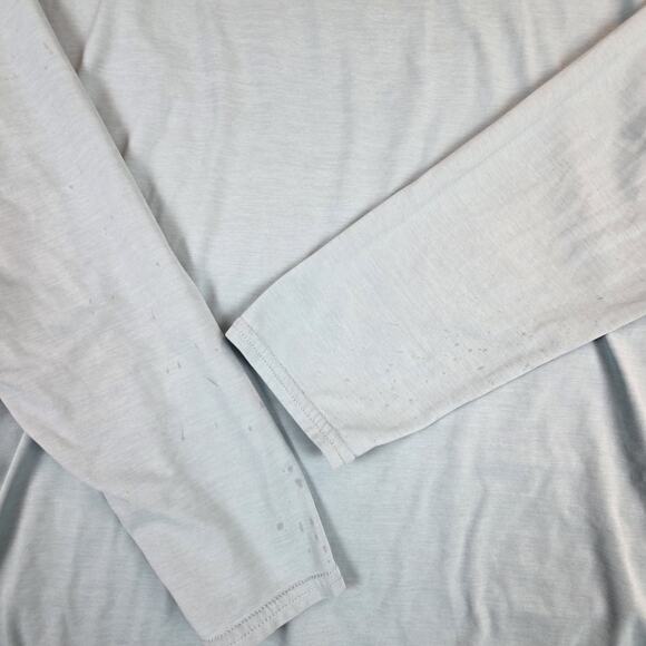 Patagonia Capilene Cool Daily Graphic Long-Sleeve Shirt Mens Large Aqua Flaw - Picture 7 of 7